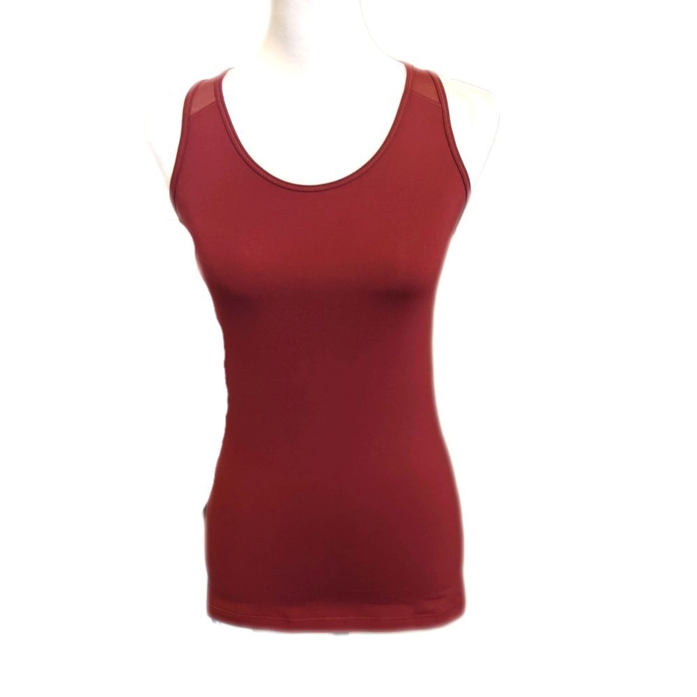 Athleta Bakasana racerback tank top, mauve dusty rose, sheer vents, XS